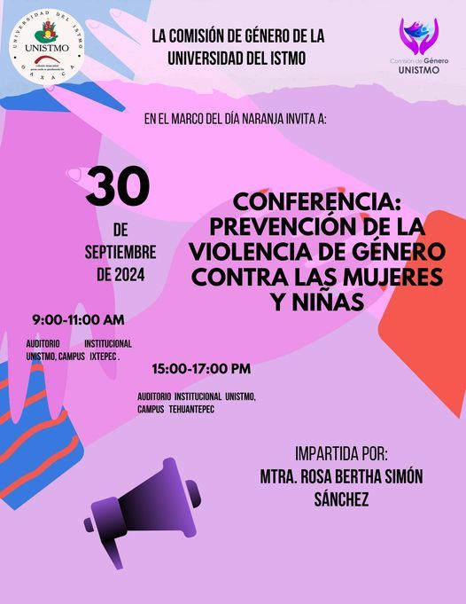 Invitación a Conferencia de Prevención de Violencia de Género