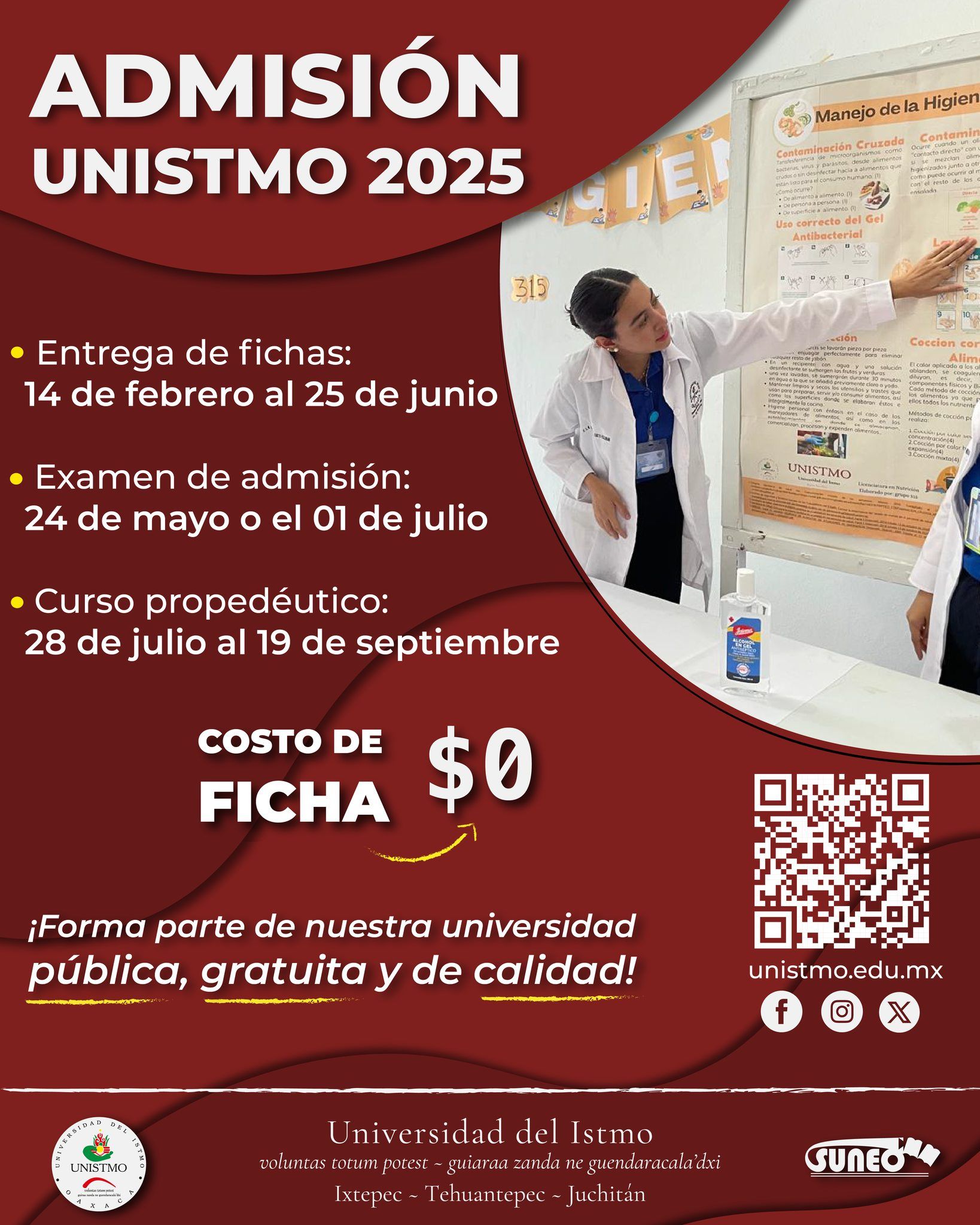 Oportunidad en UNISTMO: Aplica antes del 25 de junio
