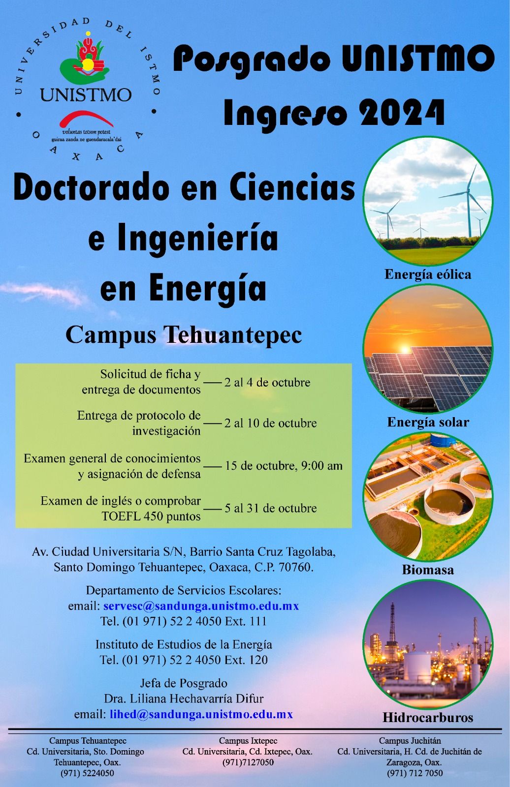 Programa de Doctorado en Ciencias e Ingeniería en Energía