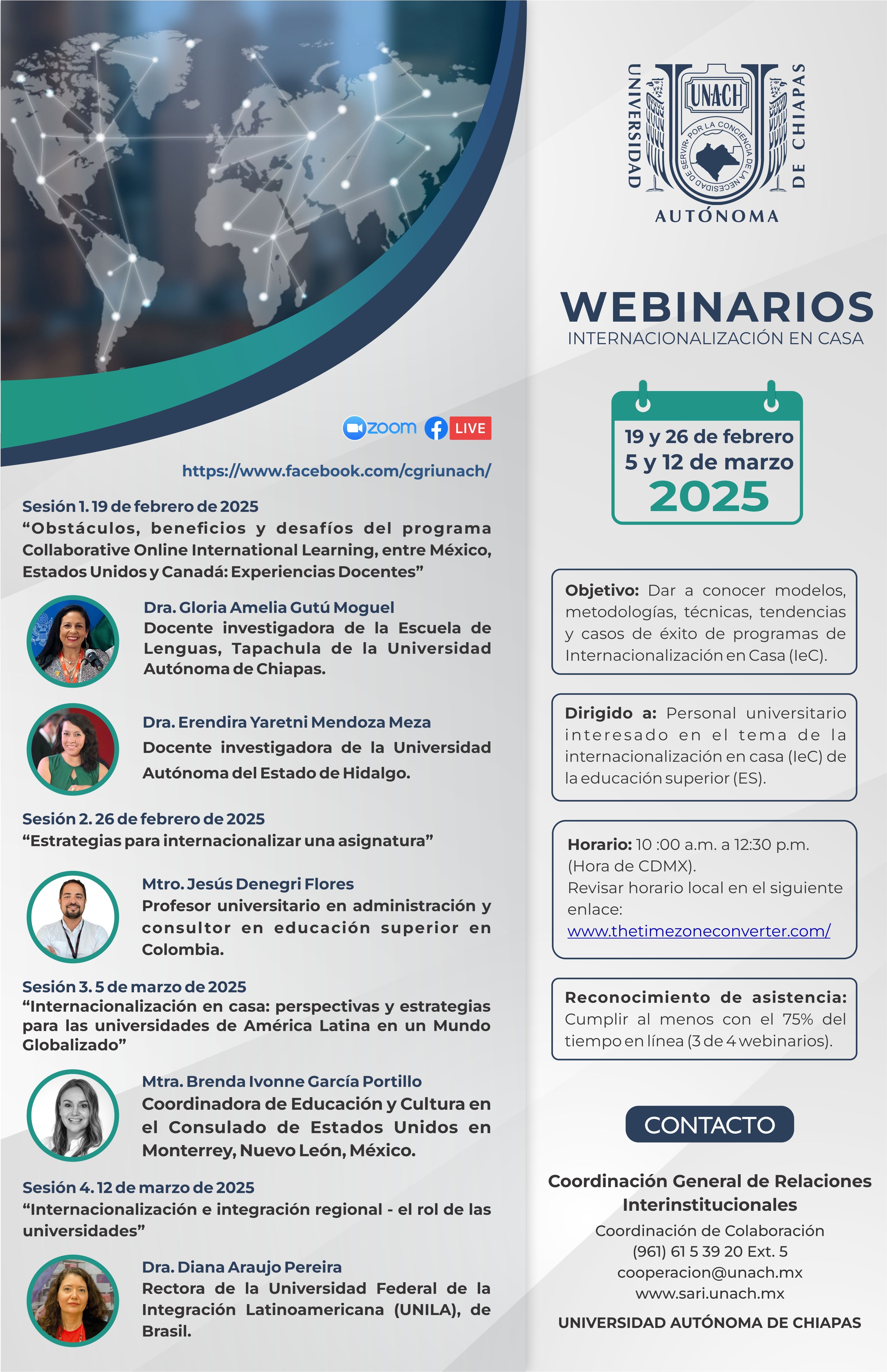 Invitación a Webinarios sobre Internacionalización en Casa